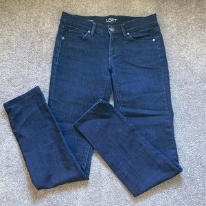 LOFT dark wash stretch skinny jeans